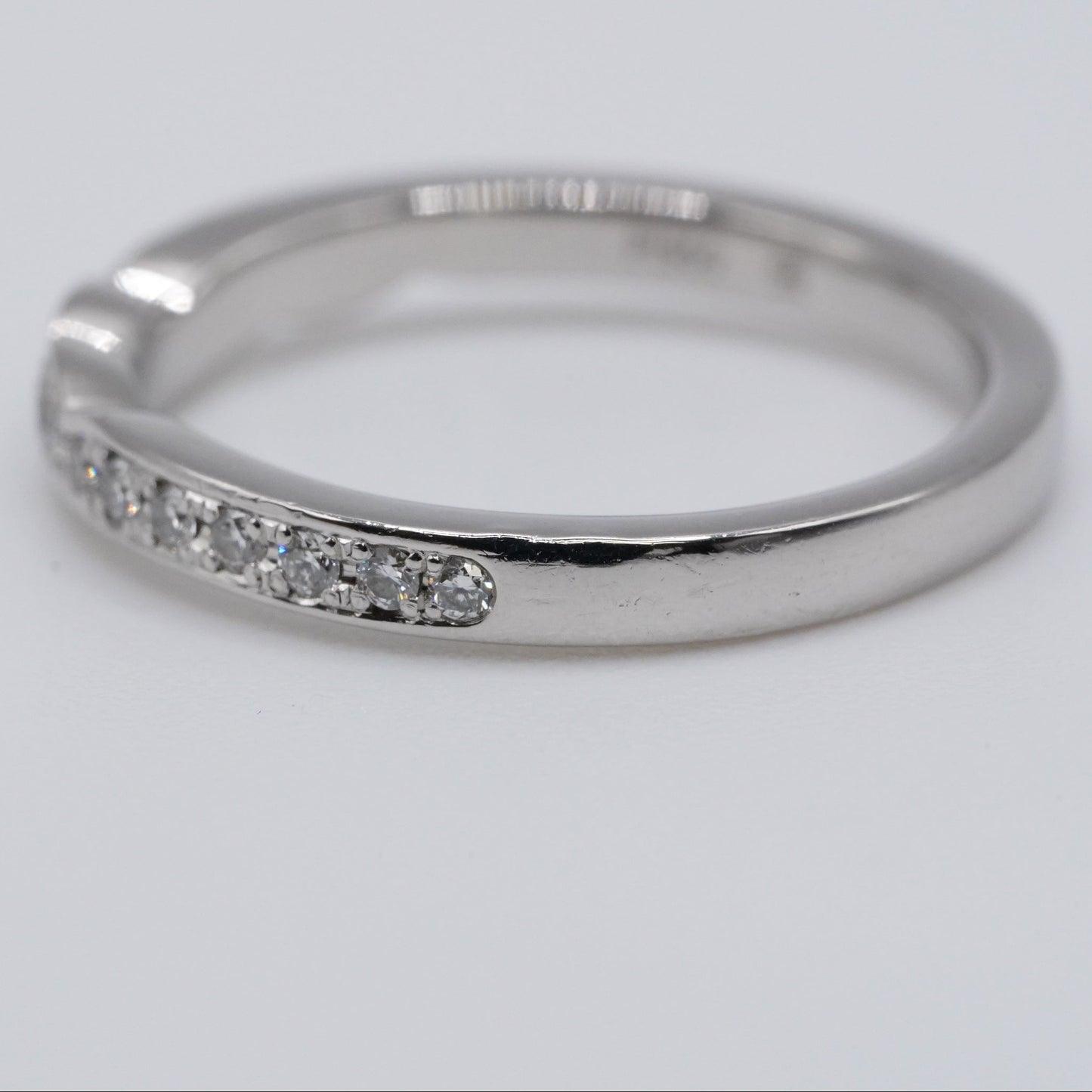 【俄 NIWAKA】 プラチナ Pt950 ダイヤモンド リング 約7号 (私的刻印消し跡あり)【鑑別書付】