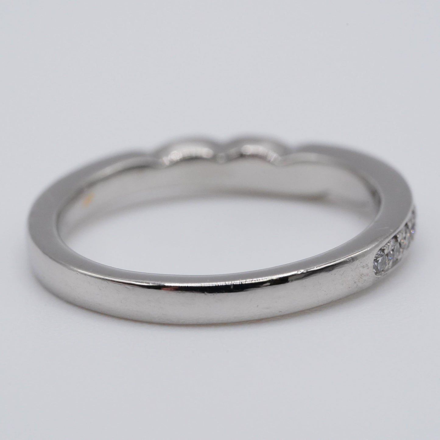 【俄 NIWAKA】 プラチナ Pt950 ダイヤモンド リング 約7号 (私的刻印消し跡あり)【鑑別書付】