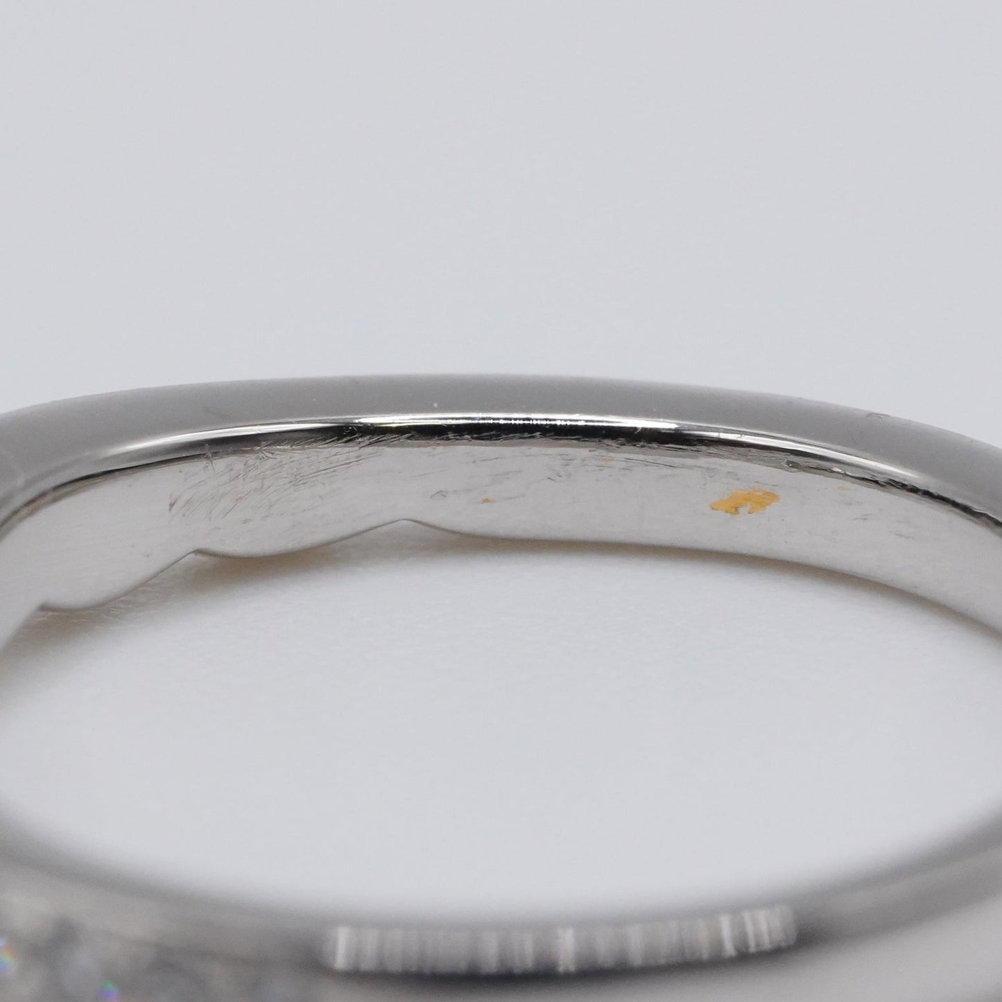 【俄 NIWAKA】 プラチナ Pt950 ダイヤモンド リング 約7号 (私的刻印消し跡あり)【鑑別書付】