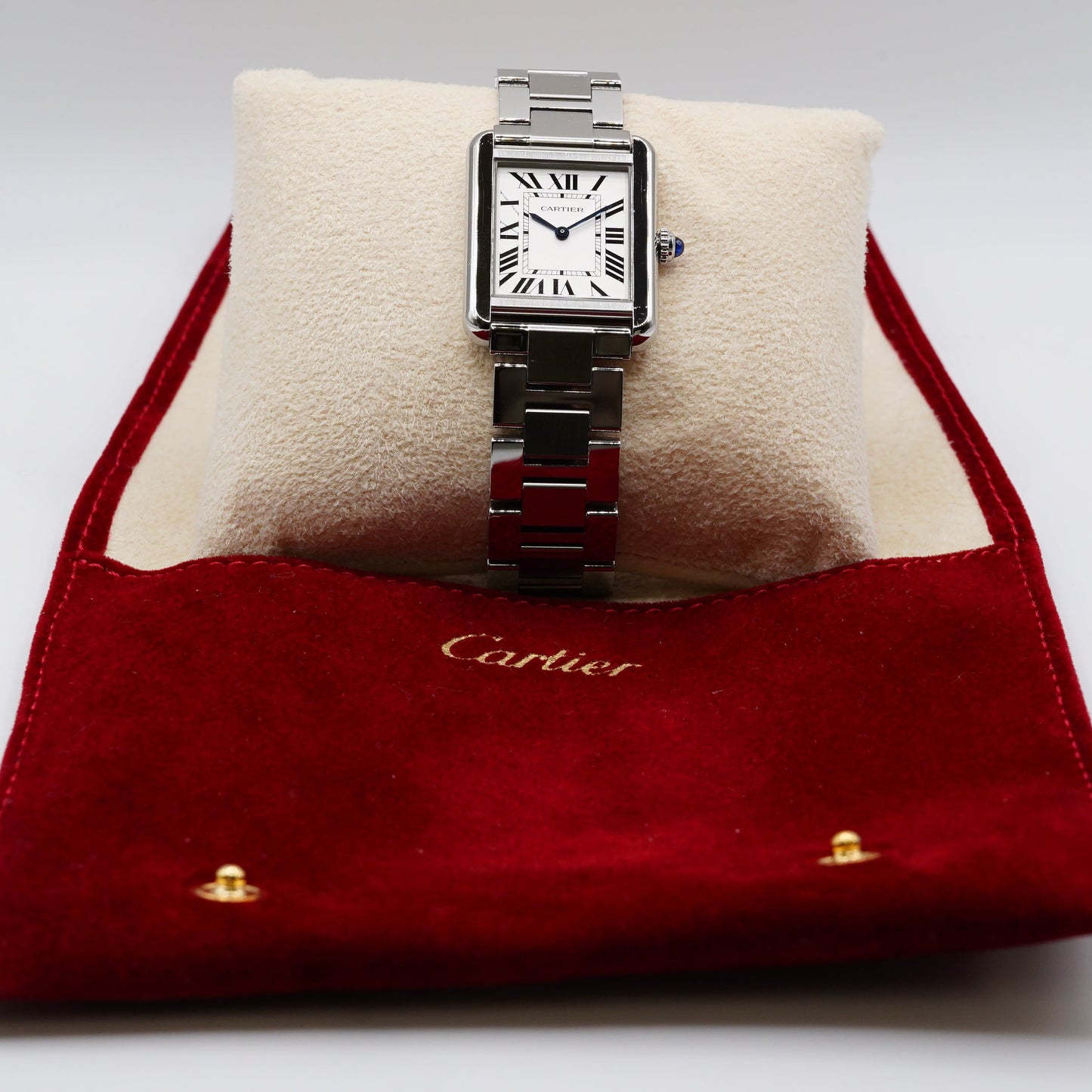 【中古】カルティエ タンクソロ SM W5200013 SSブレスレット｜正規店コンプリートサービス済