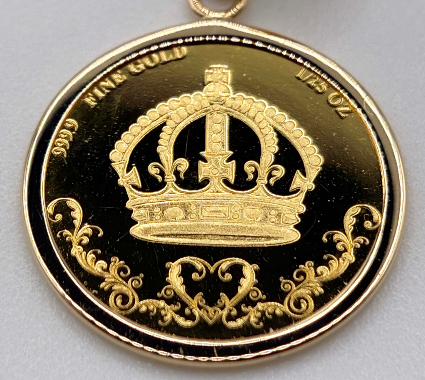 【美品】K24/K18 SPERANZA クラウン＆ライオン コインペンダント