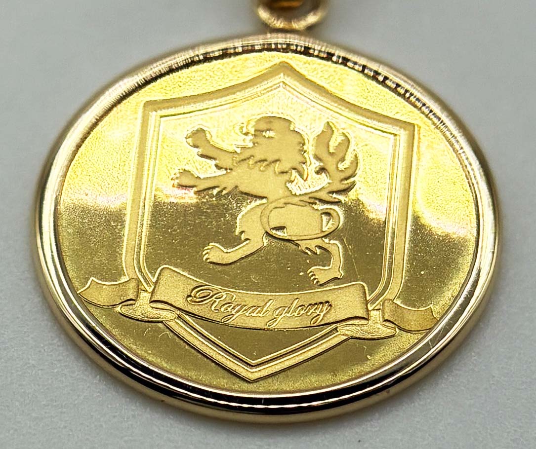 【美品】K24/K18 SPERANZA クラウン＆ライオン コインペンダント