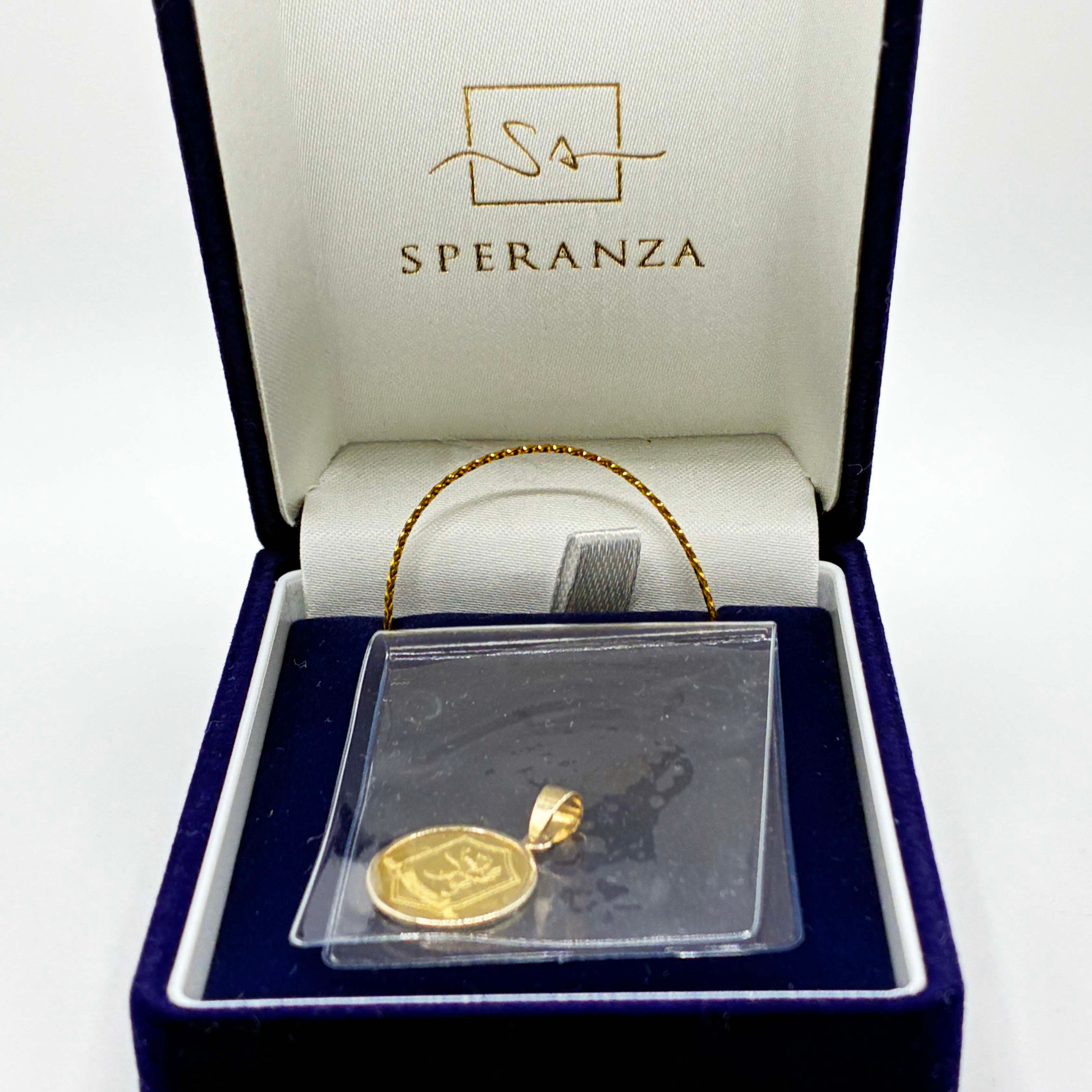 中古・美品】K24/K18 SPERANZA クラウン＆ライオン コインペンダント